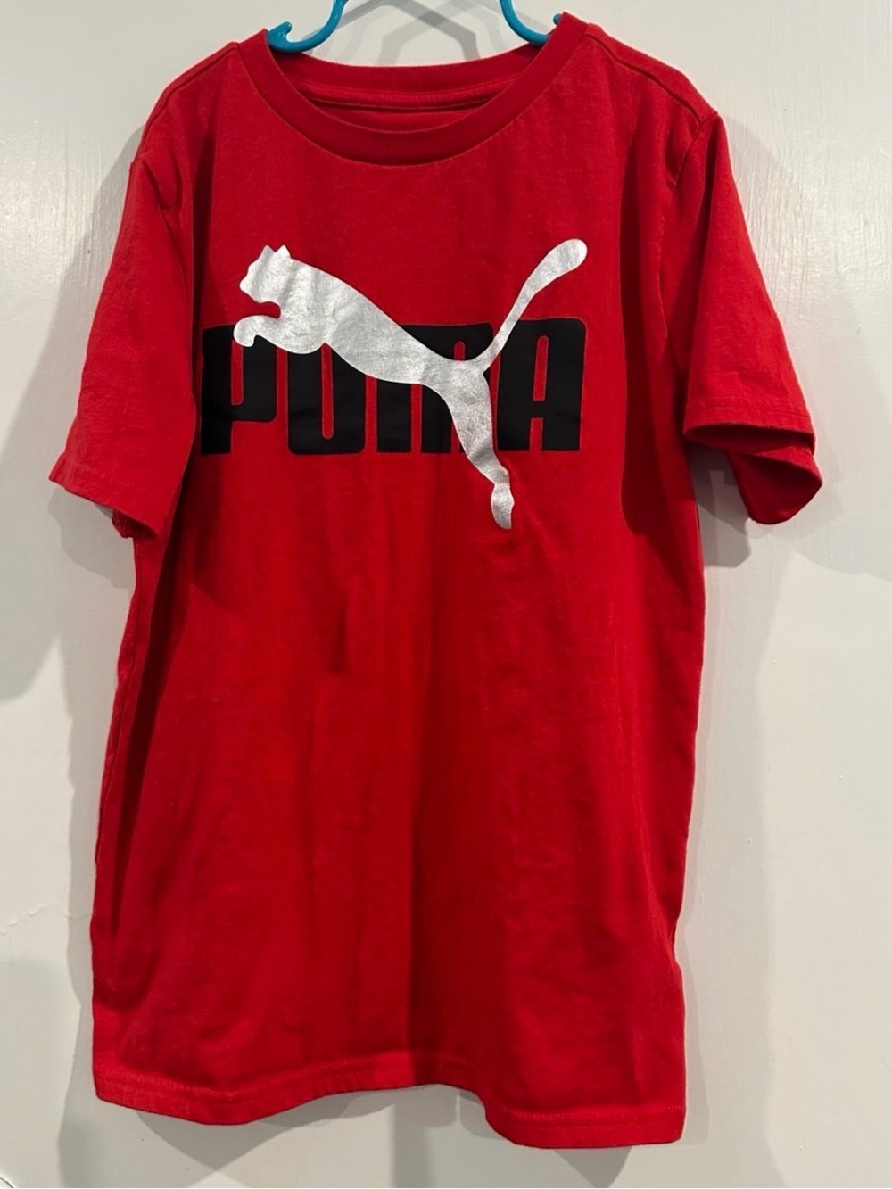 Puma boys LARGE (10/12) shirt kids athletic casual running